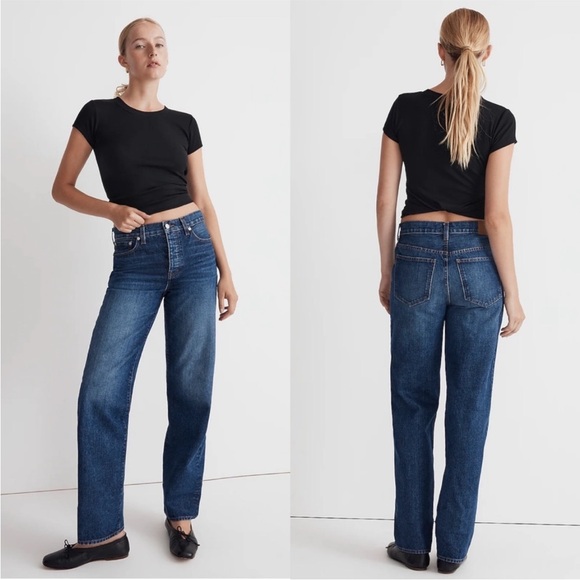 Madewell Denim - Madewell Petite Low-Slung Straight Jean -
33 petite / 33P - 100% cotton
